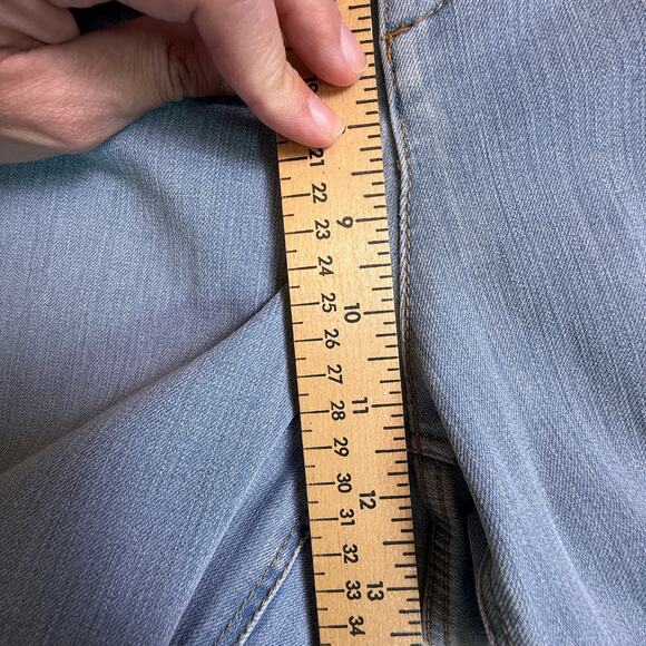 Lafayette 148 NY Clarke Blue Ombre Wide Leg High Rise Jeans Size 6 - Picture 10 of 14